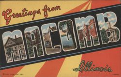 Greetings from Macomb, Illinois Postcard