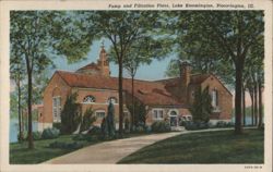 Pump and Filtration Plant, Lake Bloomington Postcard