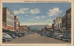 Cumberland Ave. Looking East towards Pinnacle Mt. Postcard