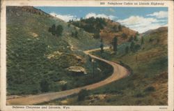 Telephone Cañon, Lincoln Highway, WY Postcard