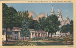 The "Mormon" Tabernacle and Temple, Salt Lake City Postcard