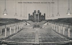 Interior Great Mormon Tabernacle Postcard