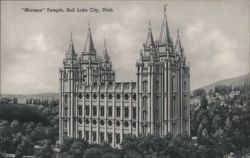 "Mormon" Temple, Salt Lake City, Utah Postcard