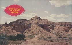 Capitol Peak Palo Duro Canyon - The Worlds Most Colorful Canyon Postcard