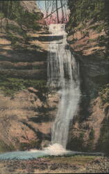 Devil's Paint Box, Matthiessen State Park Waterfall Postcard