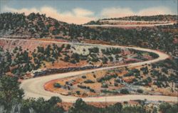 Raton Pass Switchbacks, New Mexico-Colorado Postcard