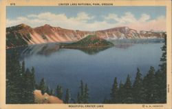 Crater Lake National Park, Oregon - Wizard Island Postcard