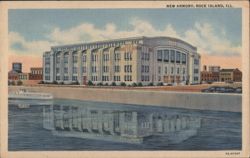 New Armory, Rock Island, Illinois Postcard