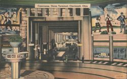 Concourse, Union Terminal, Cincinnati, Ohio Postcard