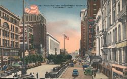 Fountain and Government Squares Postcard