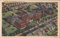 St. Francis Hospital, Trenton, NJ - Aerial View Postcard