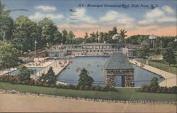 Municipal Swimming Pool, High Point, NC Postcard