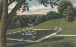 Lincoln Park, Rock Island, IL - Landscaped Garden View Postcard