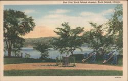 Sun Dial, Rock Island Arsenal Postcard