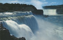 American Falls & Horseshoe Falls, Niagara Falls, Canada Postcard