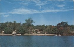 Pine Shore - Beach Pond Cottages & Rooms, Voluntown, CT Postcard