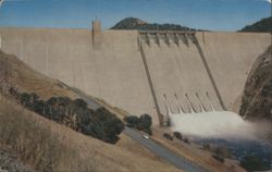 Pine Flat Dam, Kings River Postcard