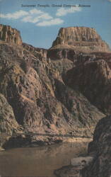 Zoroaster Temple, Grand Canyon, Arizona Postcard