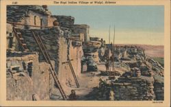 The Hopi Indian Village at Walpi, Arizona Postcard