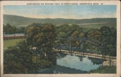 Mohawk Trail Bridge & Landscape, Greenfield, MA Postcard