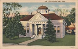 Lee Public Library, Lee, Mass. Postcard