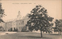 High School, Middleboro Postcard