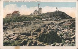 Manomet Coast and Guard Station, Rocky Shore Postcard