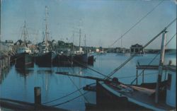 Menemsha Basin Boats & Harbor, Martha's Vineyard Postcard