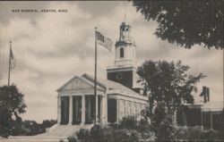 War Memorial, Newton, MA Postcard