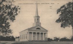 First Congregational Church, Middleboro, MA Postcard