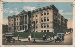 High School, New Bedford, Mass. Postcard