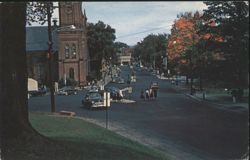 View down Main Street Postcard