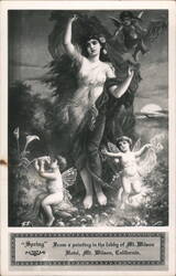 "Spring" Painting - Mt. Wilson Hotel Lobby Postcard