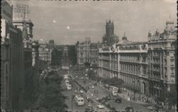 Calle de Alcalá, Madrid with Banco Central Postcard