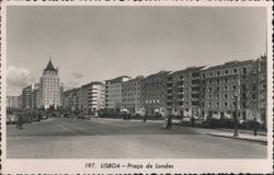 Praça de Londres, Lisbon Street Scene Postcard