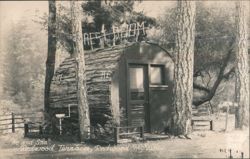 Redwood Log Rest Room, Redwood Terraces, Redwood Highway Postcard