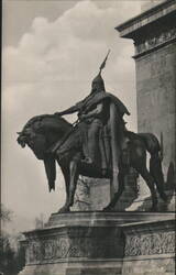 Arpad Equestrian Statue, Budapest Postcard