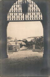 Arched Gate View From Cathedral NoumeaNew Caledonia Postcard