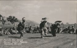 Paiute War Dance, Carson Indian Agency, Stewart, Nevada Postcard