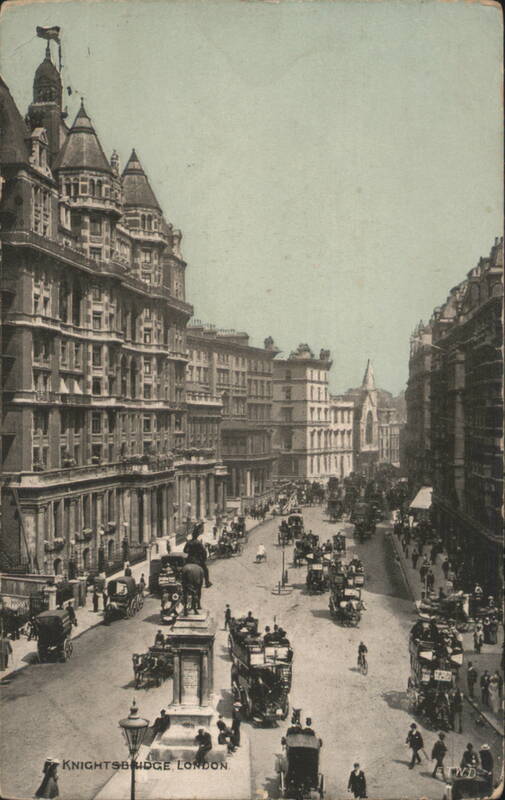 Knightsbridge, London - Busy Street Scene, Horse Carriages United Kingdom