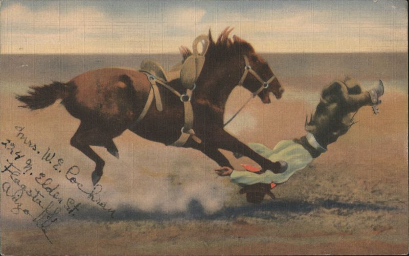 Spills and Thrills with a Bucking Broncho Cowboy Western