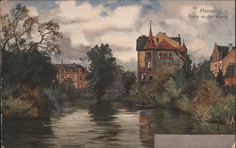 Hanau, Kinzig River View with Historic Buildings Germany