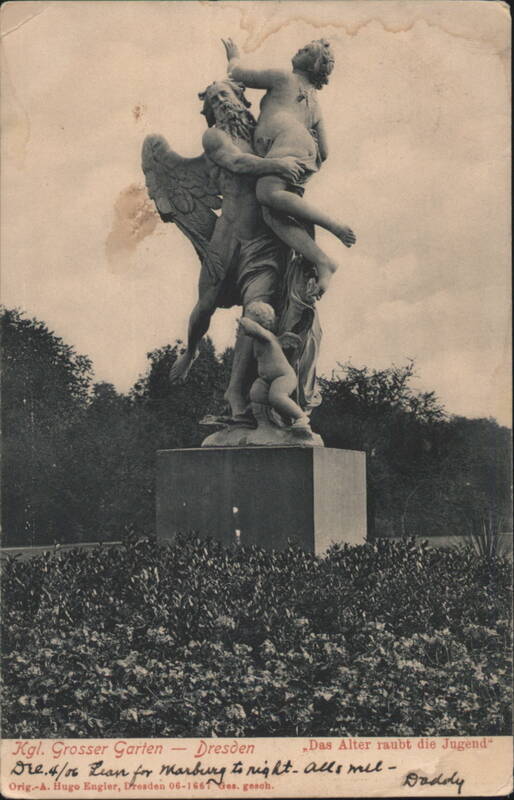 Dresden Grosser Garten - 'Das Alter raubt die Jugend' Statue Germany