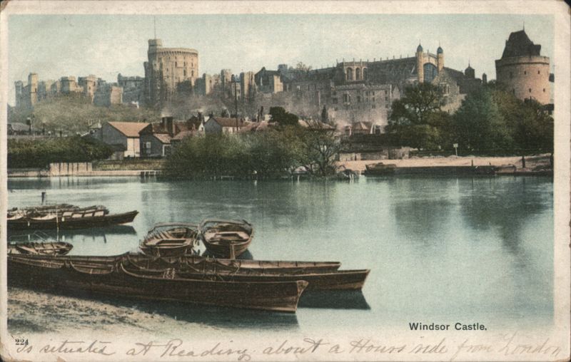 Windsor Castle, River Thames with Boats United Kingdom