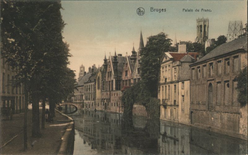 Bruges Canal View, Palais du Franc Belgium