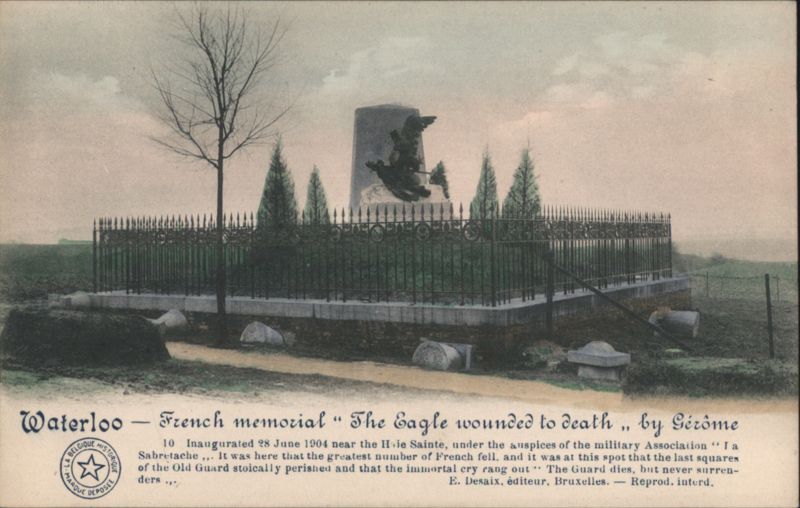 Waterloo - French memorial The Eagle wounded to death Belgium