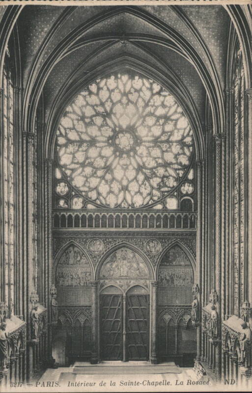 Sainte-Chapelle Interior, Rose Window, Paris France