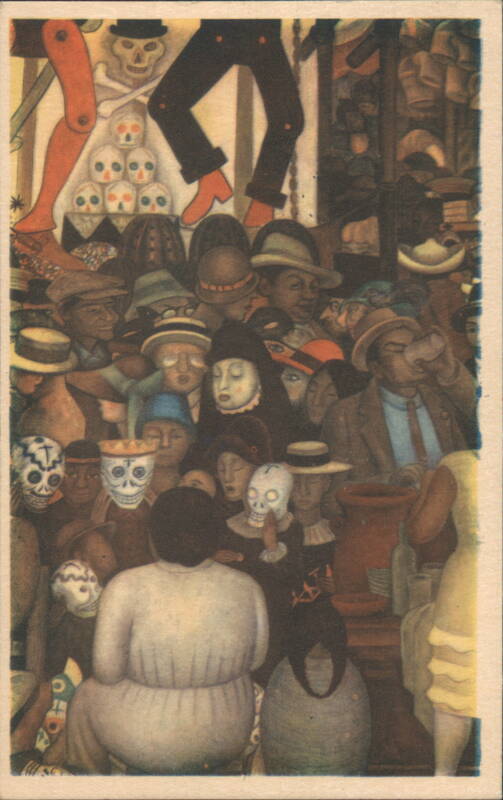 Diego Rivera Fresco - Day of the Dead Celebration, Mexico Mexico City