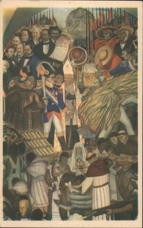 Diego Rivera Mural: The Reform, Baptism of the Indians Mexico City