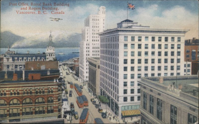 Post Office, Royal Bank, Rogers Building Vancouver BC Canada
